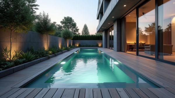 La mini piscine coque, alliée des petits espaces intelligents