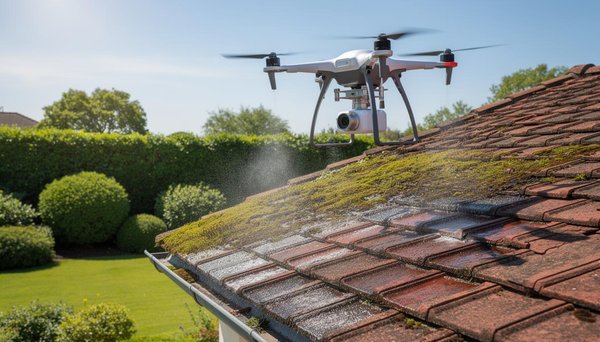 Les avantages du démoussage de toiture par drone pour une maison saine